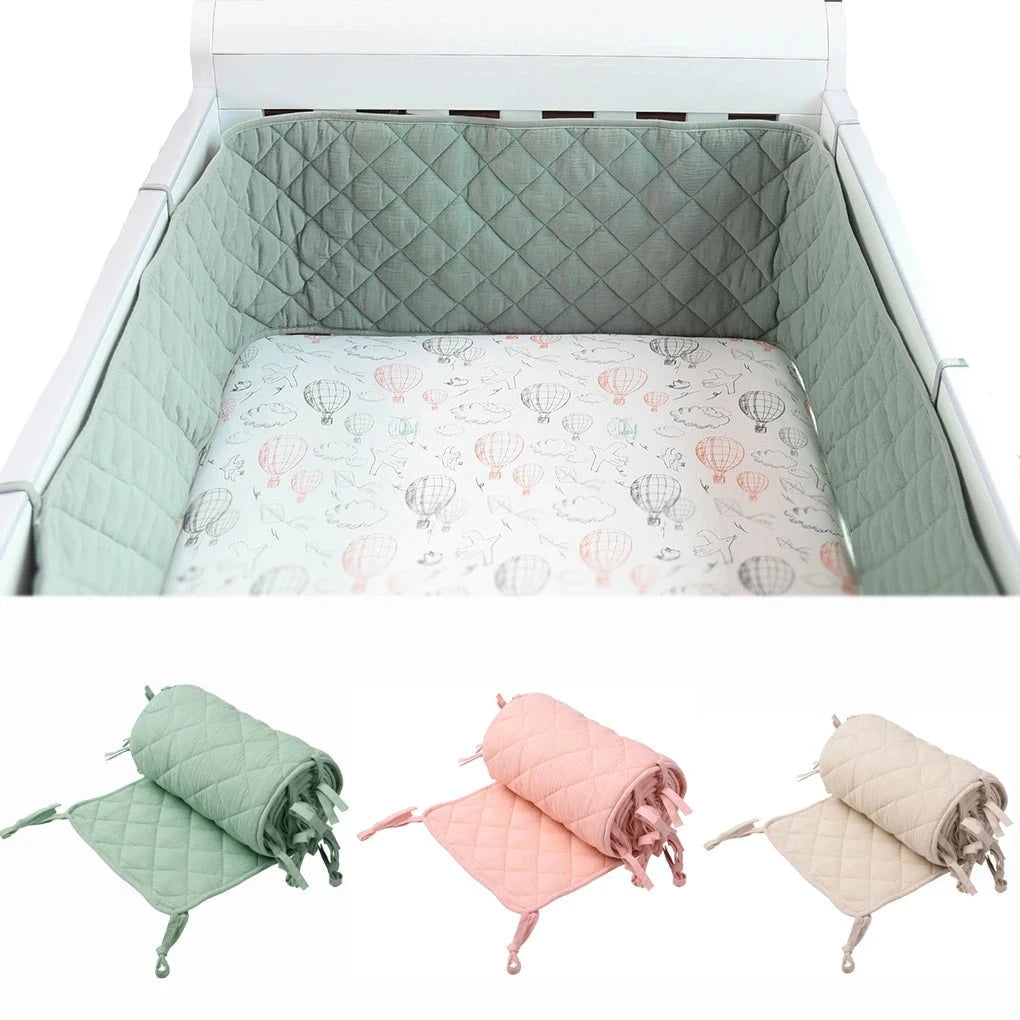 190*30CM Baby Crib Fence Cotton Bed Protection Railing Thicken Bumper One-piece Crib Around Protector Newborn Room Bedding Decor Baby Bubble Store 