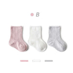 3 Pairs Cotton Baby Socks - Baby Bubble Store