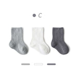 3 Pairs Cotton Baby Socks - Baby Bubble Store