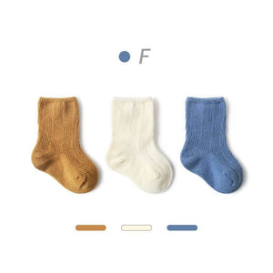 3 Pairs Cotton Baby Socks - Baby Bubble Store