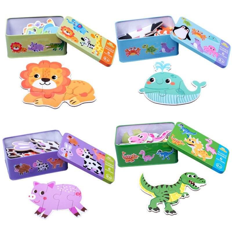 Baby 3D Animals Puzzle Iron Box - Baby Bubble Store