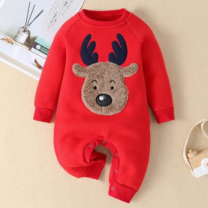 Baby Cotton Christmas Jumpsuit - Baby Bubble Store