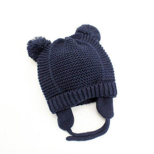 Baby Cotton Knitted Earflap Beanie Bonnet Cap - Baby Bubble Store