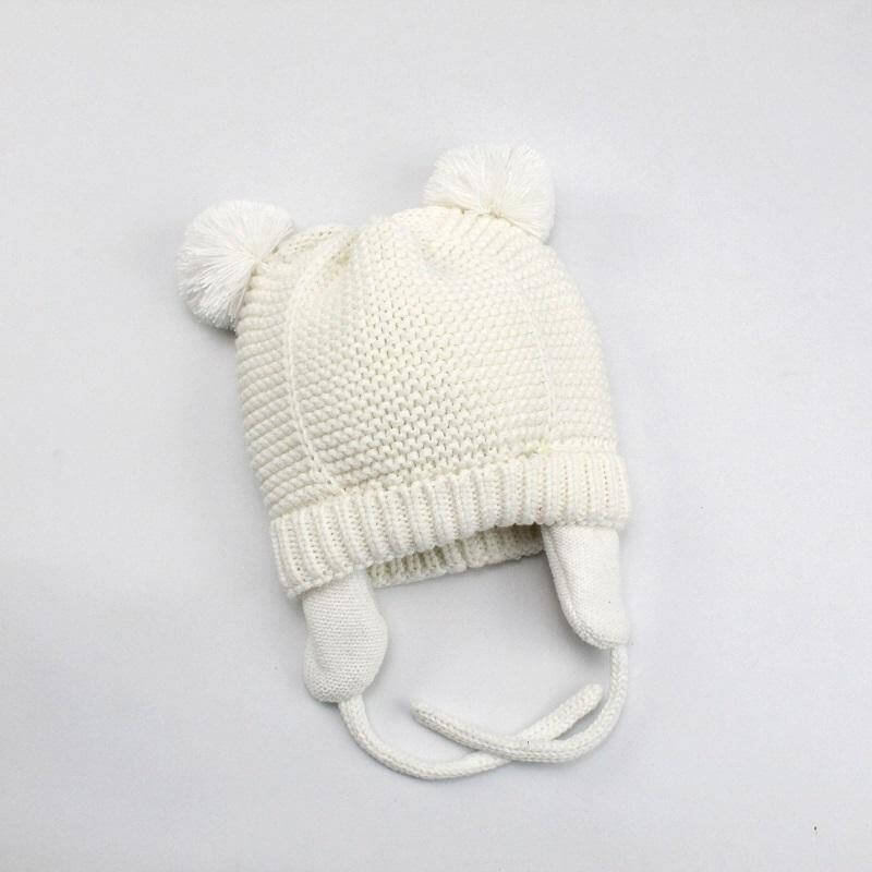 Baby Cotton Knitted Earflap Beanie Bonnet Cap - Baby Bubble Store