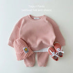 Baby Cotton Tracksuit Pullover Set - Baby Bubble Store