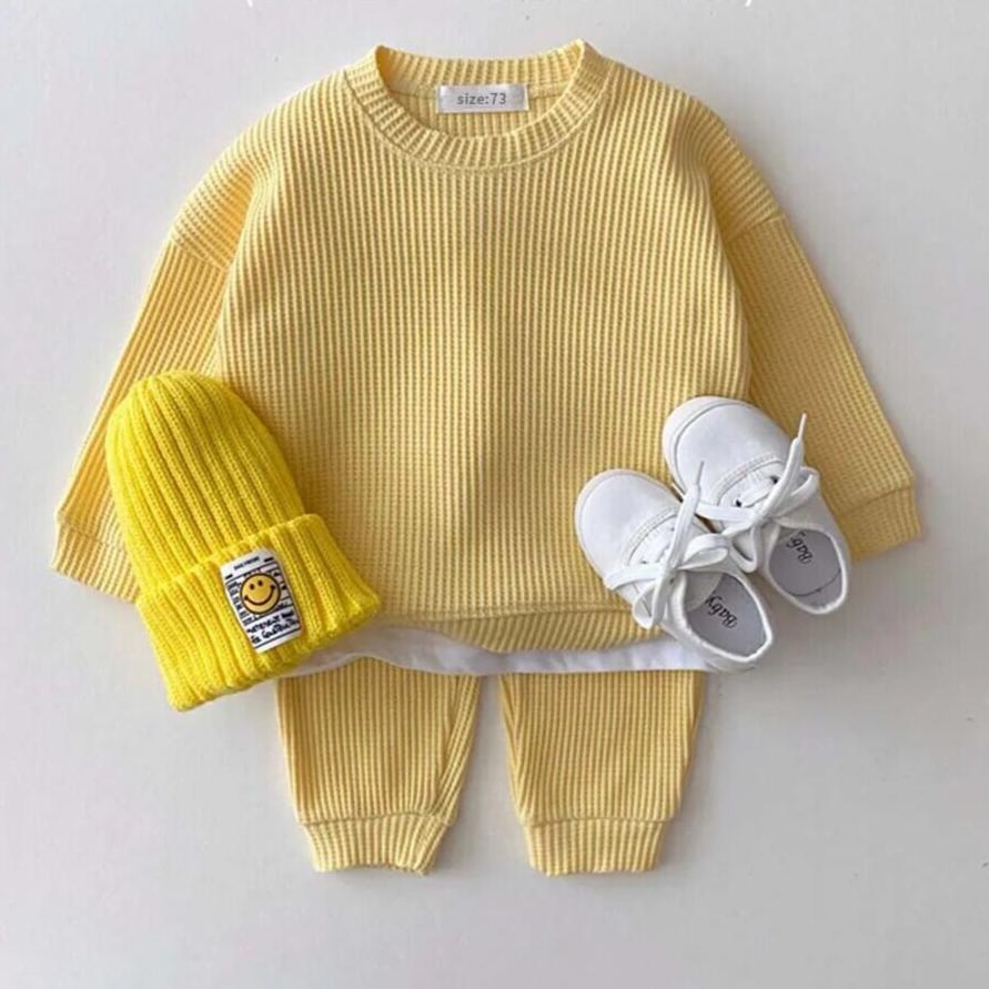 Baby Cotton Tracksuit Pullover Set - Baby Bubble Store