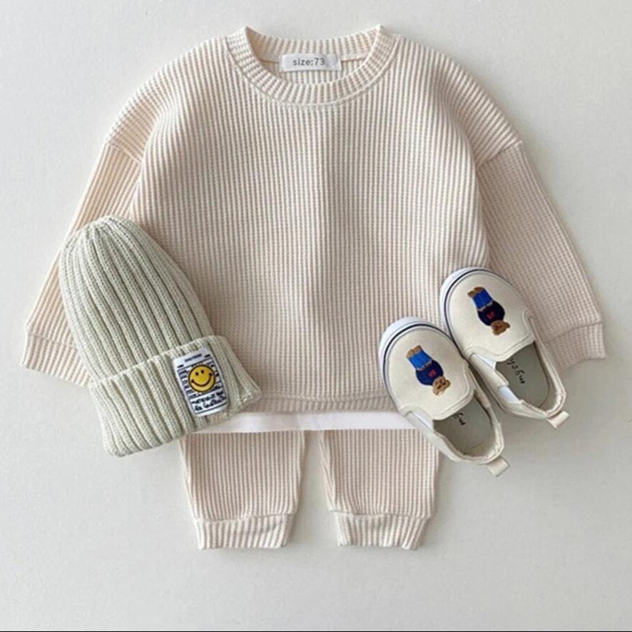 Baby Cotton Tracksuit Pullover Set - Baby Bubble Store