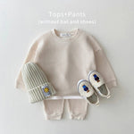 Baby Cotton Tracksuit Pullover Set - Baby Bubble Store