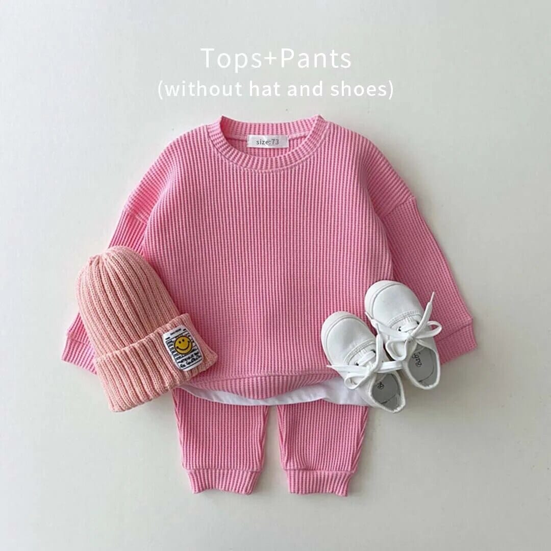 Baby Cotton Tracksuit Pullover Set - Baby Bubble Store