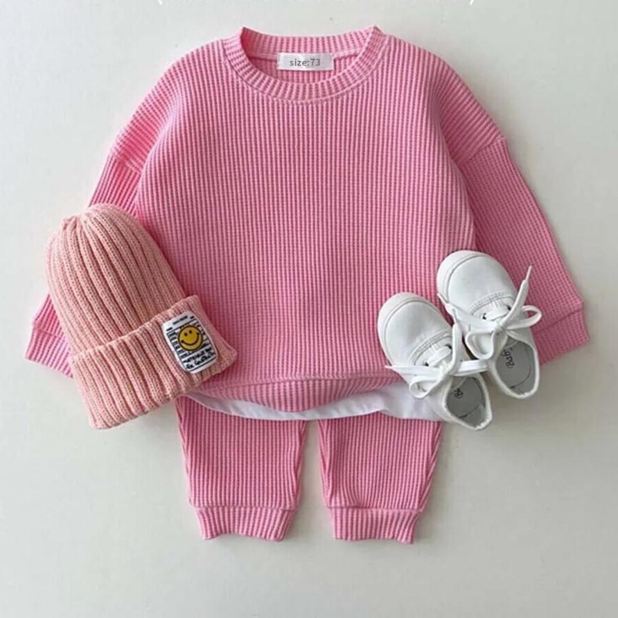 Baby Cotton Tracksuit Pullover Set - Baby Bubble Store