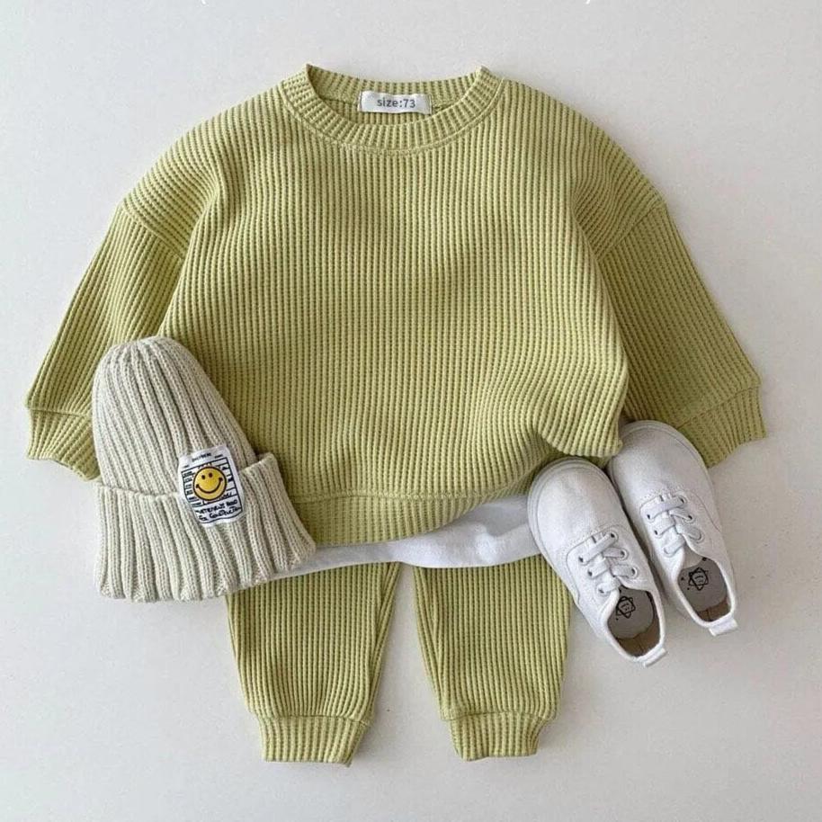 Baby Cotton Tracksuit Pullover Set - Baby Bubble Store