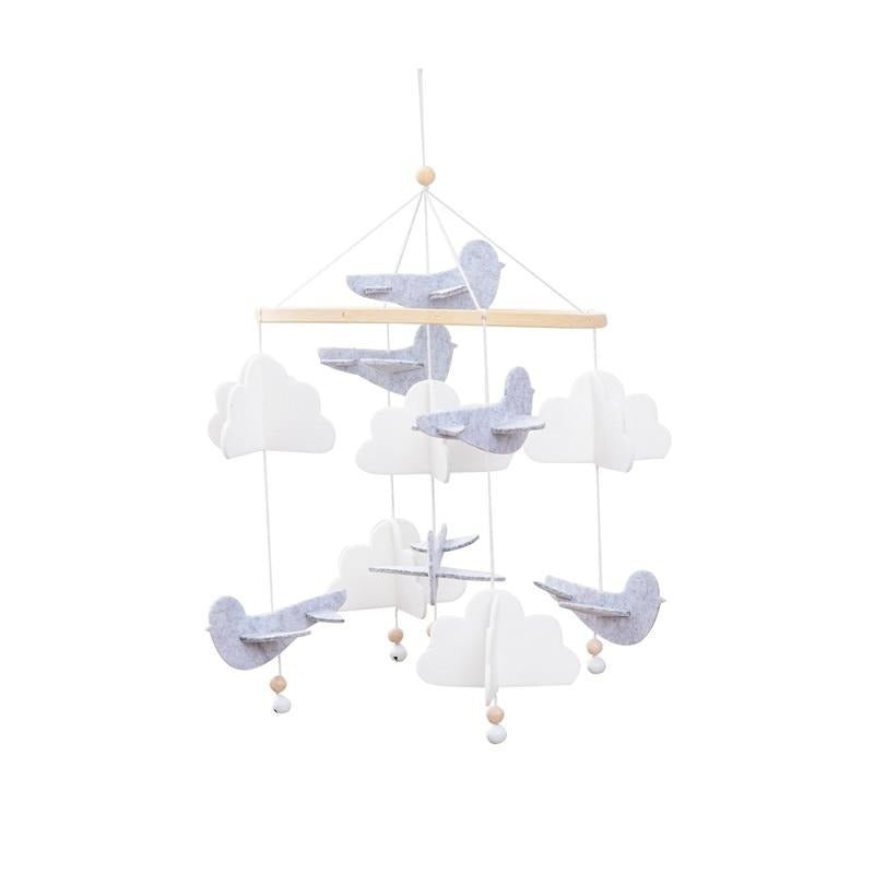 Baby Crib Mobile Cotton & Wood - Baby Bubble Store