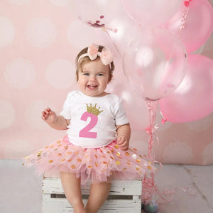 Baby Girl 1 Year Birthday Outfit - Baby Bubble Store