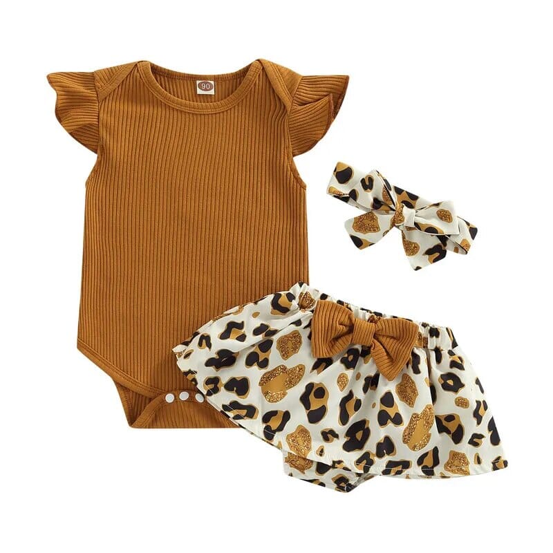 Baby Girl Animal Print Outfit - Baby Bubble Store