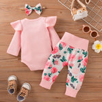 Baby Girl Floral Outfit 3 - piece set - Baby Bubble Store