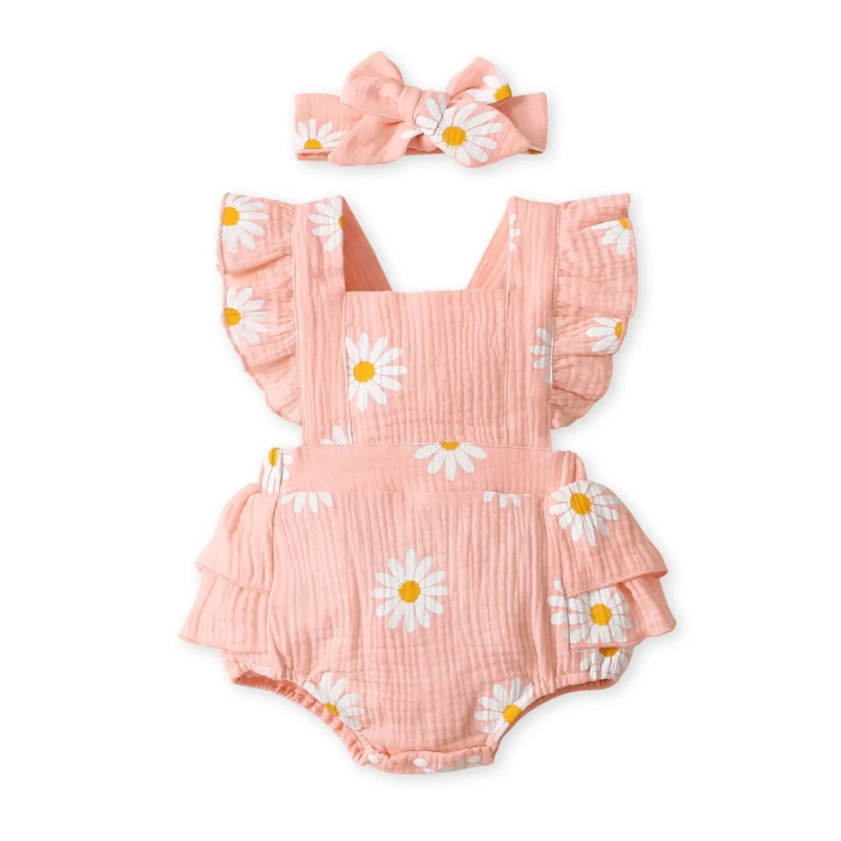 Baby Girl Flower Print Bodysuit - Baby Bubble Store