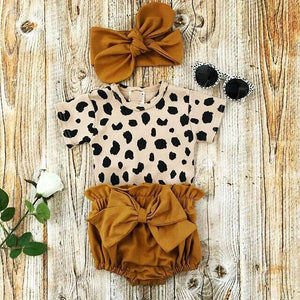 Baby Girl Leopard Print Outfit - Baby Bubble Store