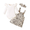 Baby Girl Suspender Skirt Leopard Print - Baby Bubble Store