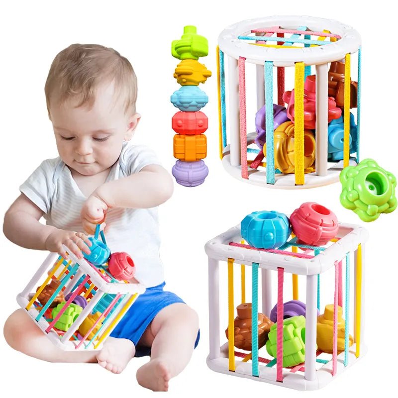 Baby Montessori Colourful Shape Blocks - Baby Bubble Store