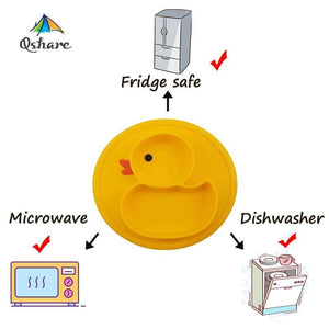 Baby Silicone Duck Plate - Baby Bubble Store