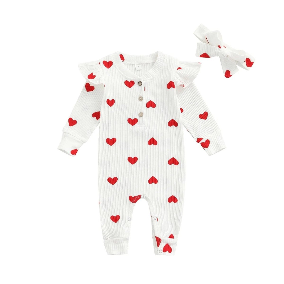Baby Valentine's Day Jumpsuit - Baby Bubble Store