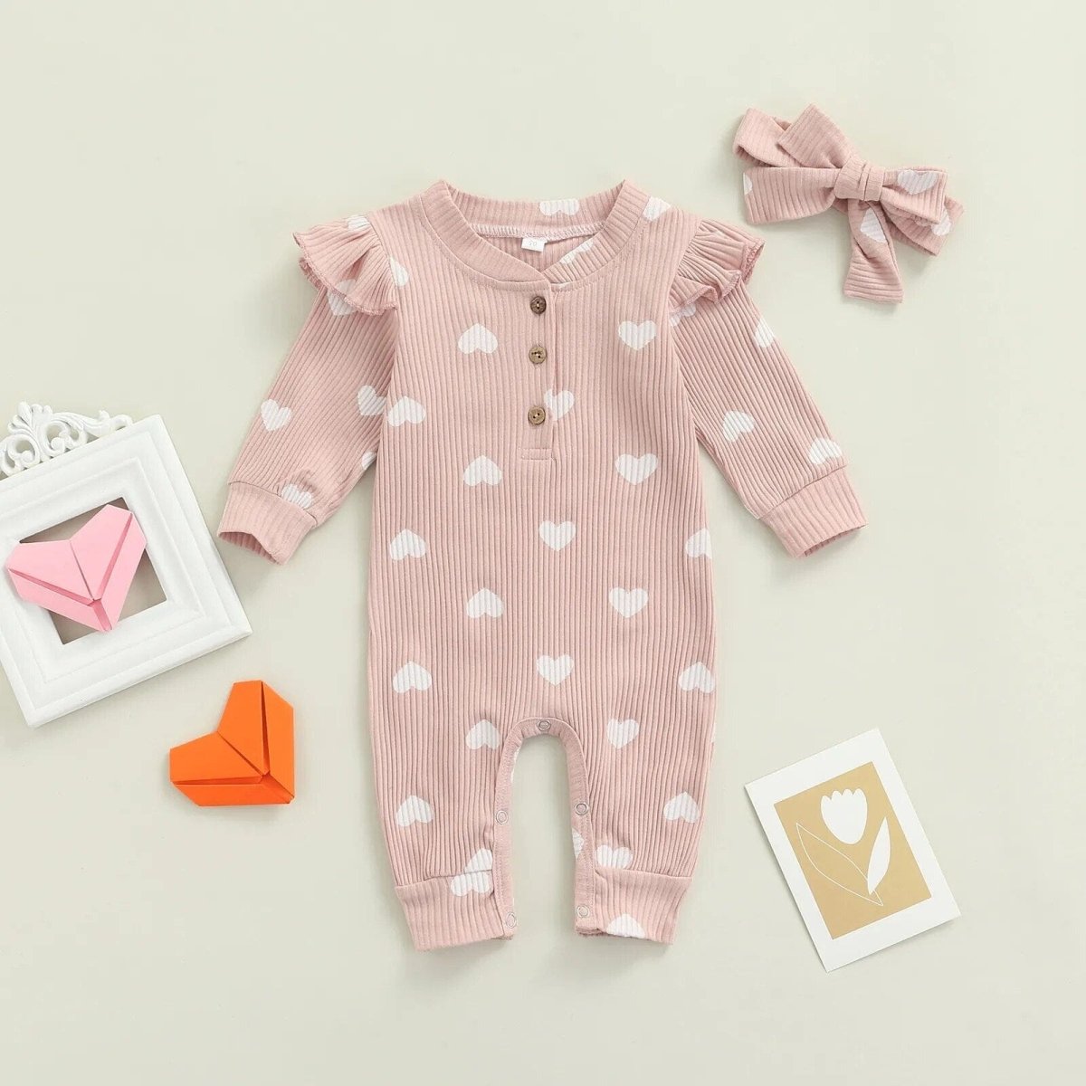 Baby Valentine's Day Jumpsuit - Baby Bubble Store