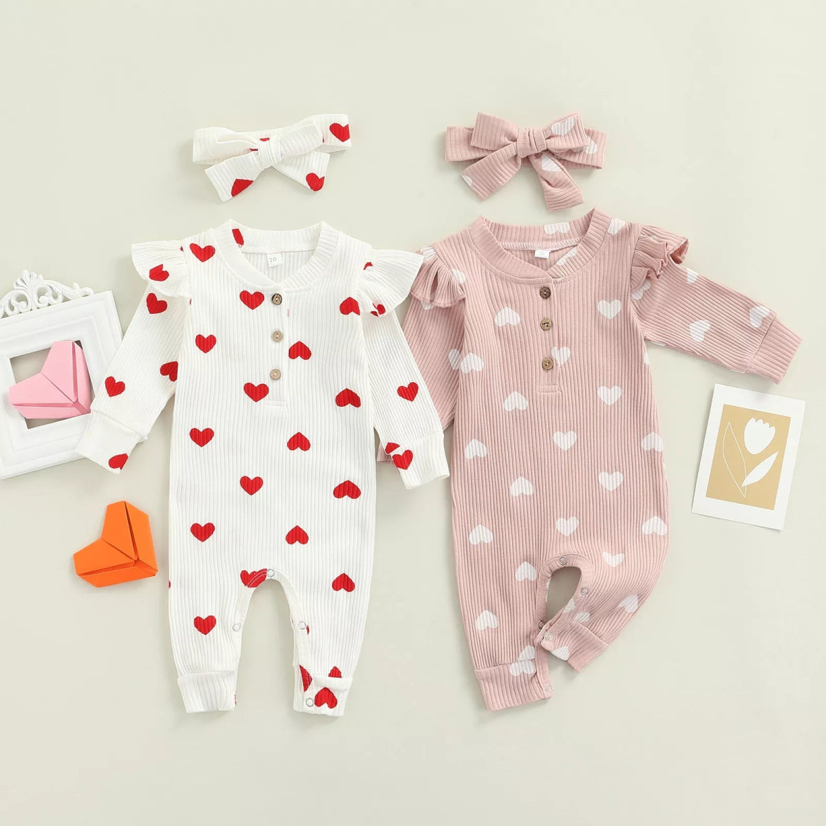 Baby Valentine's Day Jumpsuit - Baby Bubble Store