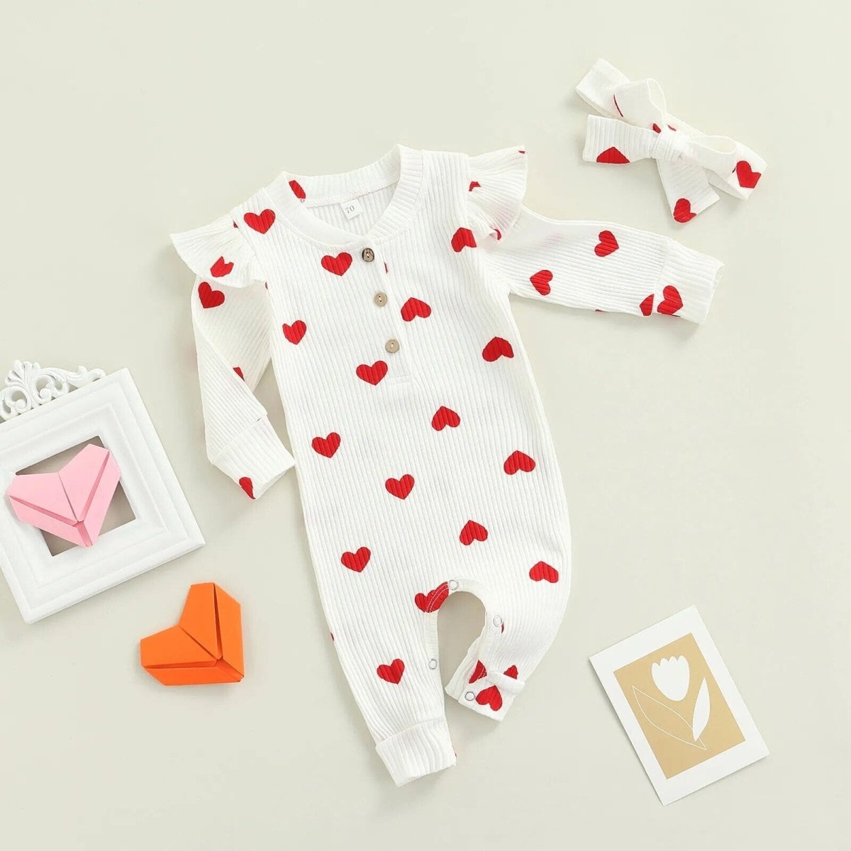 Baby Valentine's Day Jumpsuit - Baby Bubble Store