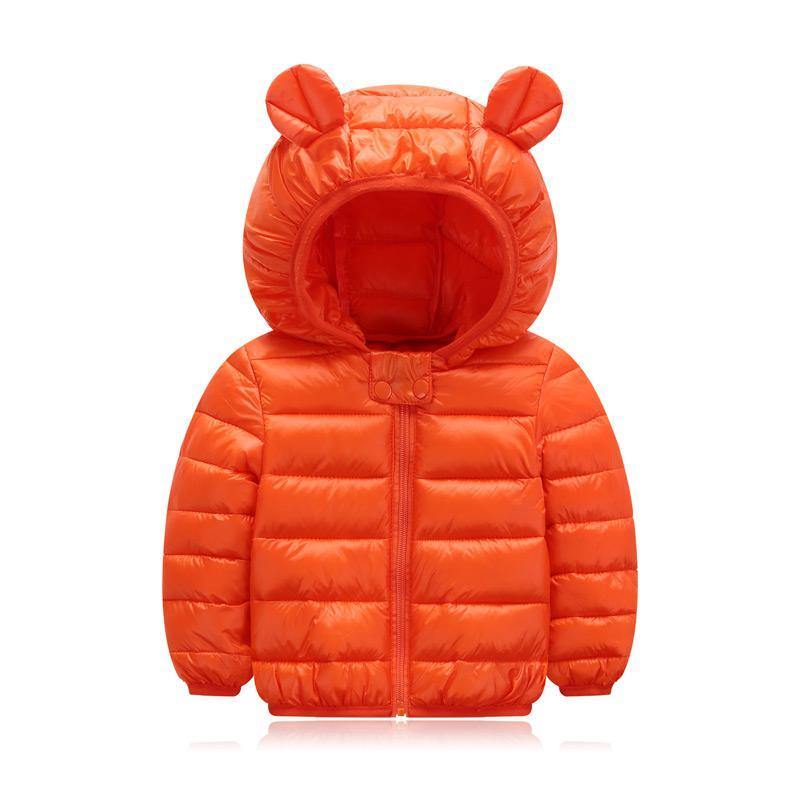 Baby Winter Ears Hoodie Coat Orange 12M