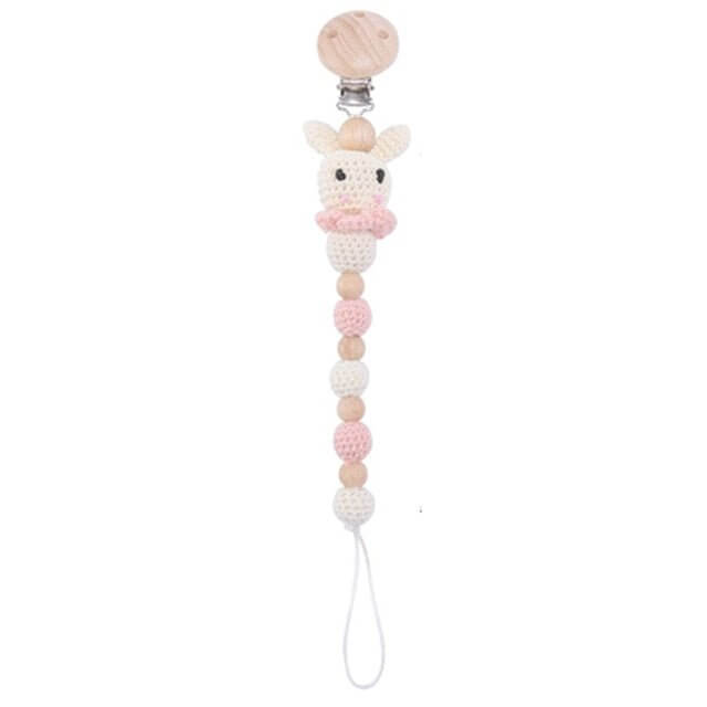 Baby Wood & Crochet Teething Chain - Baby Bubble Store