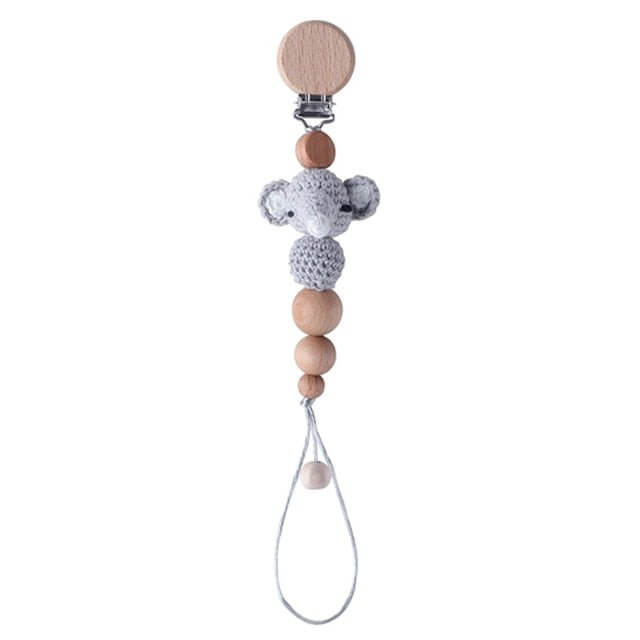 Baby Wood & Crochet Teething Chain - Baby Bubble Store