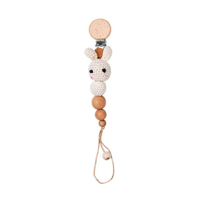 Baby Wood & Crochet Teething Chain - Baby Bubble Store