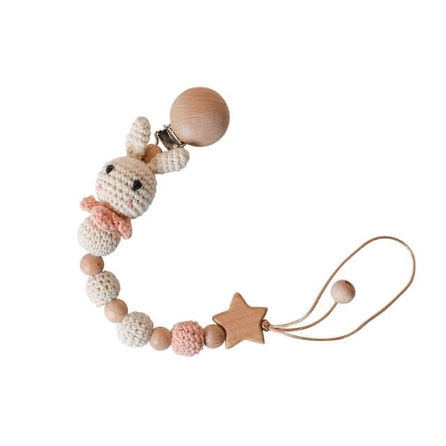 Baby Wood & Crochet Teething Chain - Baby Bubble Store