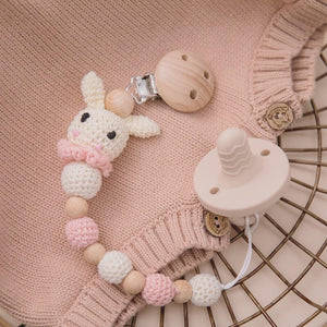 Baby Wood & Crochet Teething Chain - Baby Bubble Store