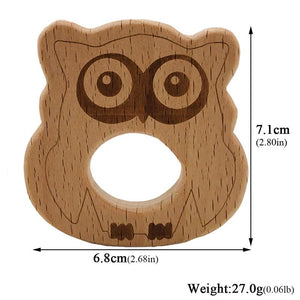 Baby Wooden Teether Cute Animals - Baby Bubble Store