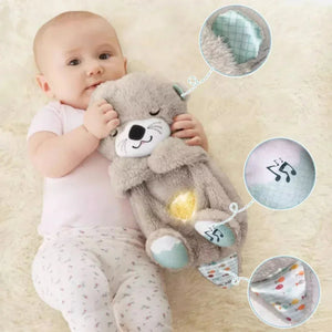 Breathing Otter Sleep and Playmate Otter Musical Stuffed Baby Plush Toy with Light Sound Newborn Sensory Comfortable Baby Gifts Baby Bubble Store 