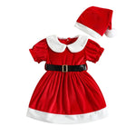 Christmas Festive Baby Dress & Cap - Baby Bubble Store