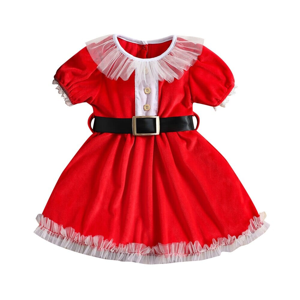 Christmas Festive Baby Dress & Cap - Baby Bubble Store