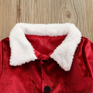 Christmas Kids Long Sleeve Cardigan Pants Hat - Baby Bubble Store