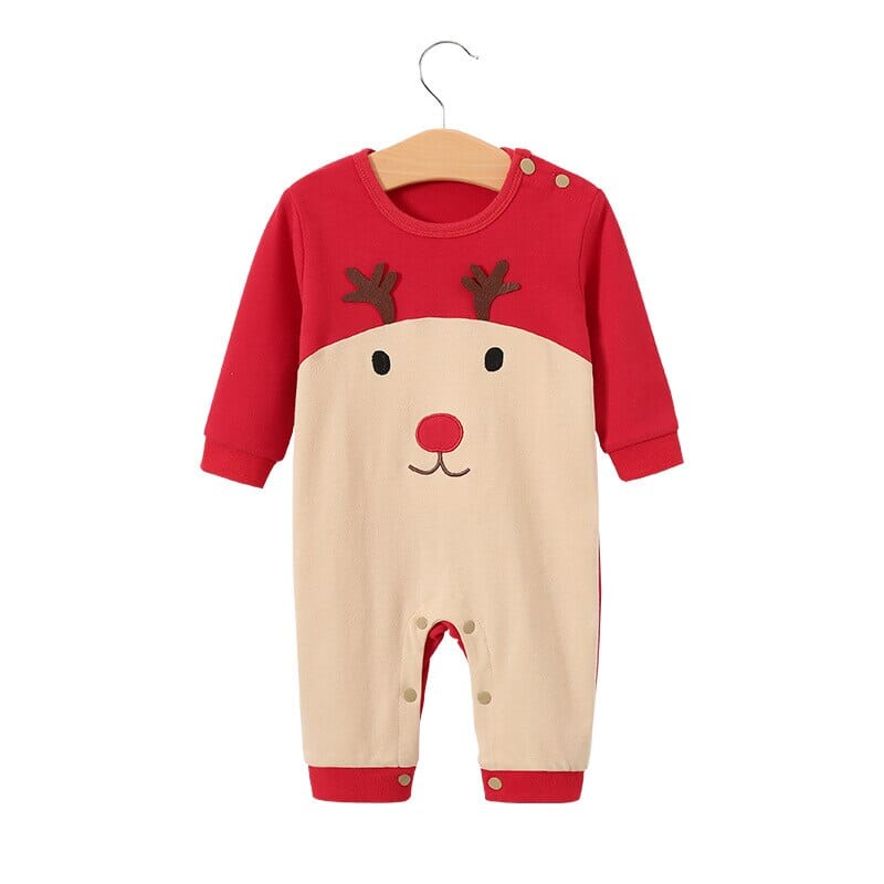 Christmas Long Sleeve Baby Jumpsuit & Hat Set - Baby Bubble Store