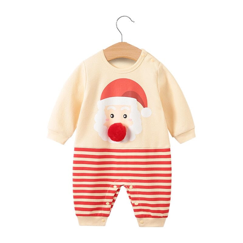 Christmas Long Sleeve Baby Jumpsuit & Hat Set - Baby Bubble Store