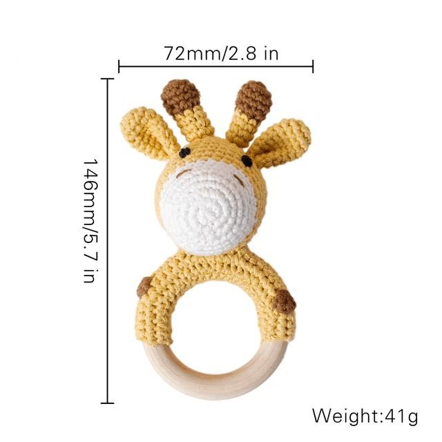 Crochet Animal Baby Teether Toy - Baby Bubble Store