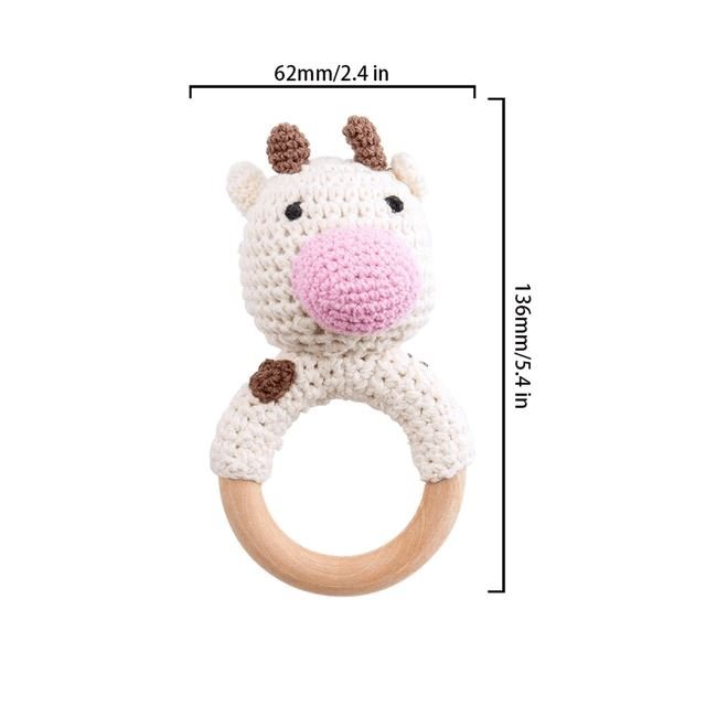 Crochet Animal Baby Teether Toy - Baby Bubble Store