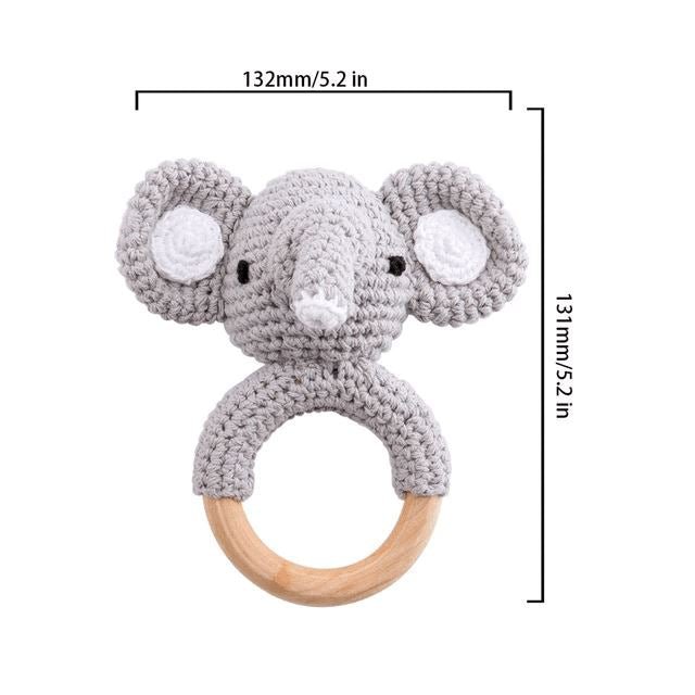 Crochet Animal Baby Teether Toy - Baby Bubble Store