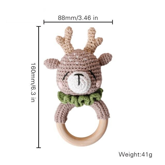 Crochet Animal Baby Teether Toy - Baby Bubble Store