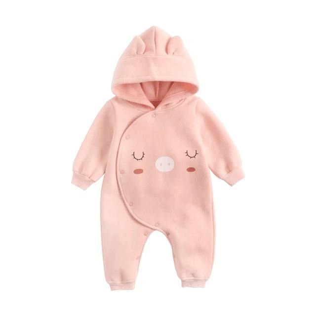 Cute Cartoon Autumn Romper Hoodies - Baby Bubble Store