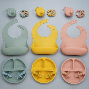 Deluxe Silicone Baby Feeding Set - Baby Bubble Store