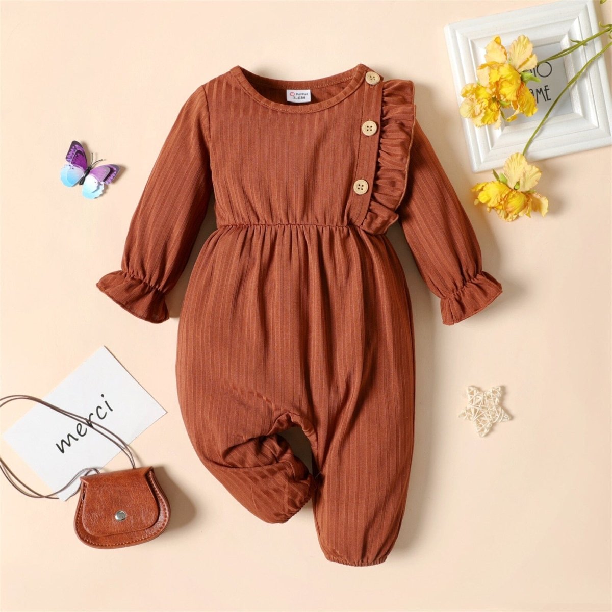 Long - sleeve Jumpsuit Baby Romper - Baby Bubble Store