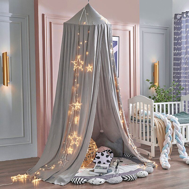 Curtain around crib best sale