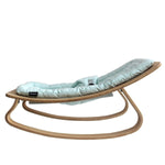 Natural Wooden Organic Cotton Cushion Baby Rocker - Baby Bubble Store